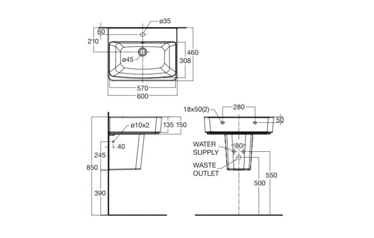 Các mẫu Chậu lavabo chân lửng giá tốt 