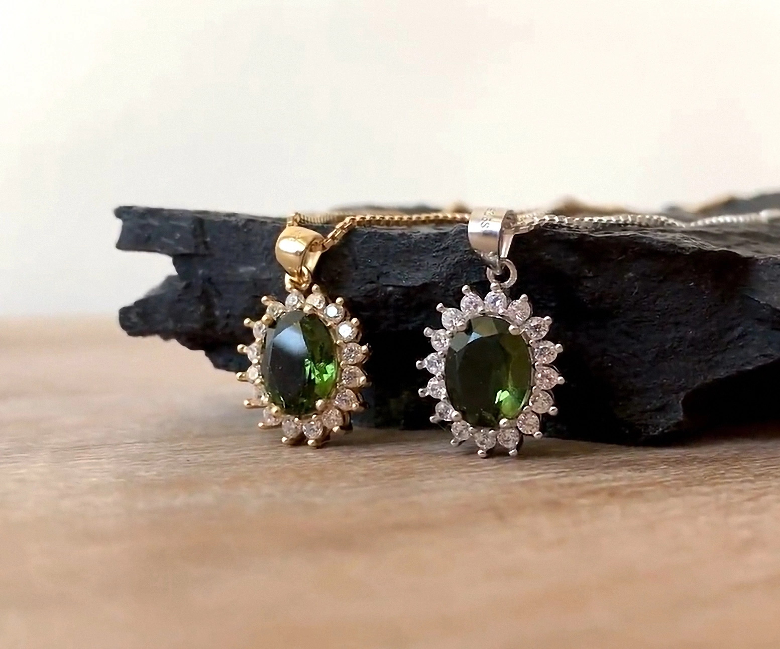 Moldavite necklaces