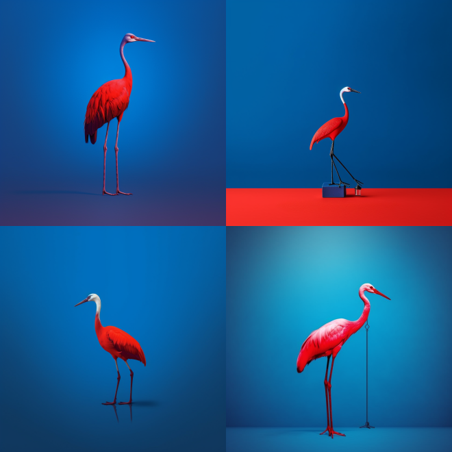 red crane