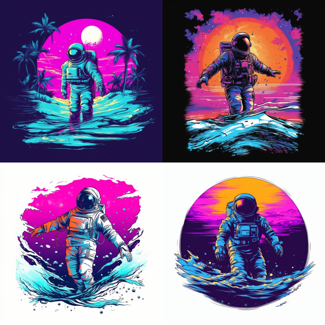 astronaut in the ocean tshirt