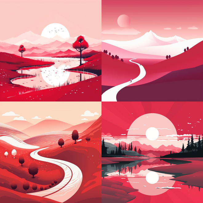 stunning vector art landscape